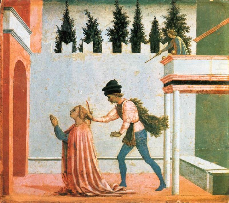 DOMENICO VENEZIANO Martyrdom of St Lucy (predella 5) dg china oil painting image